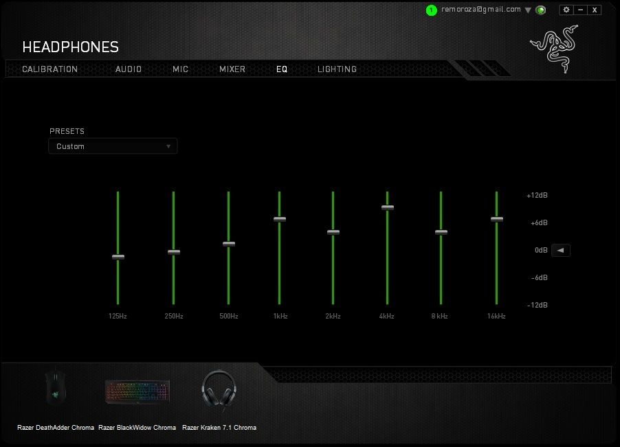 Razer Insider Forum EQ Settings Razer Kraken 7.1 Chroma